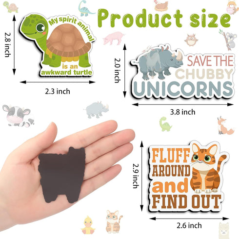 16 Pcs Funny Cute Magnets Adult Fridge Magnets Animal Refrigerator Magnets for Adults Puns Magnets for Home Locker Whiteboard Office School Cabine...