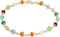 Barzel 18K Gold Plated Brass Crystal Beaded Rainbow Ankle Bracelet Anklet, 10 Inches (Made In Brazil)...