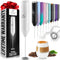 Zulay Kitchen Powerful Milk Frother Wand - Mini Milk Frother Handheld Stainless Steel - Battery Operated Drink Mixer for Coffee, Lattes, Cappuccin...