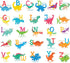 DECOWALL DS-8033 A-Z Dinosaur Alphabet (Small) Kids Wall Stickers Decals Peel and Stick Removable for Nursery Bedroom Living Room Art murals Decor...