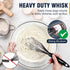 Whisk,Silicone Whisks for Cooking non Scratch Protect your ceramics from sticking to pots and pans.7+9+11in wisk.Perfect for Blending, Whisking, B...