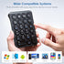 SANWA Bluetooth Numeric Keypad, Rechargeable Wireless Ten Key Number Pad, 22-Key Portable & Slim Financial Accounting Numpad for Laptop Computer, ...