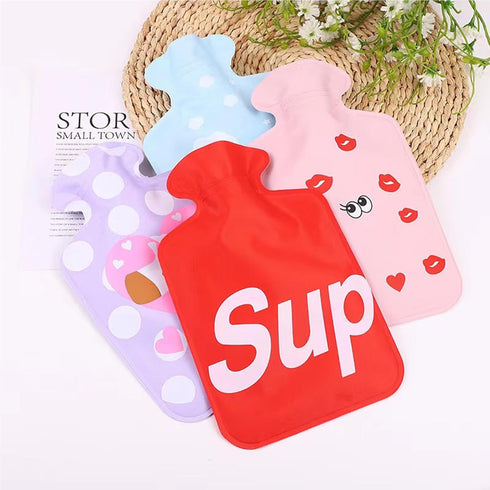DOIITIEN Pain Relief Hot Water Bottle with Soft Cover 1.0L Rubber Hot Water Bag for Neck Shoulder and Hand Feet Warmer Menstrual Cramps Hot Compre...