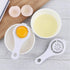 Round Silicone Cake Pan Baking Mold 6 Inches - Set of 2 - BPA-Free - Kitchen Baking Tool Red and Blue with Egg White Separator...