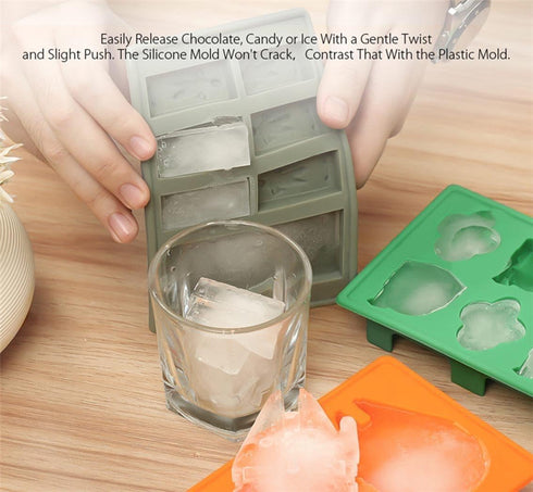Star Wars Character Ice Cube Molds Silicone Molds Ideal for Chocolate, Ice Cubes, Jelly, Candy, Desserts, Bakeware, Soap and Candles (Set of 7 Mol...