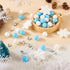 Cheriswelry DIY Winter Theme Jewelry Making Kits with 30pcs 15mm Round Silicone Focal Beads & 5pcs Snowflake Silicone Beads & 30pcs 10mm Glass Rhi...
