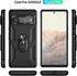 Pixel 6 Pro Case, Google Pixel 6 Pro Case with 3D Curved HD Screen Protector, Androgate Military-Grade Ring Holder Kickstand 15ft Drop Tested Shoc...
