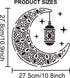Ramadan Lantern Stencil Eid al-Fitr Drawing Stencil Ramadan Eid Stencils 11.8×11.8inch with Art Paint Brush Eid Mubarak Moon Decorating for Islami...