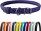 CollarDirect Rolled Leather Dog Collar, Soft Padded Round Puppy Collar, Handmade Genuine Leather Collar Dog Small Large Cat Collars 13 Colors (13-...