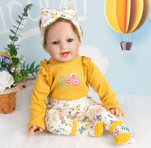 Reborn Baby Girl Dolls Clothes 24 Inches Outfits Accessories 4pcs for 22"- 24" Reborn Dolls Baby Clothes Newborn...