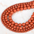 6mm 200pcs Natural Stone Beads Red Jasper Round Genuine Stone Beading Loose Gemstone Hole Size 1mm DIY Charm Smooth Beads for Bracelet Necklace Ea...