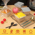 LNYZQUS 1 LB Small Cake Pans 30pcs, Aluminum Foil Baking Tins Mini Loaf Bread Pans,Square Disposable Cake Tins Baked Goods Containers Holders for ...