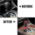 X AUTOHAUX Automatic Manual Gear Stick Shift Knob Transmission Gear Lever Stick Shifter Handle Carbon Fiber Pattern Red...