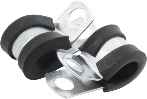 Allstar Performance ALL18300 3/16" Rubber Cushioned Aluminum Line Clamp, (Pack of 10),Black Metallic...