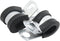 Allstar Performance ALL18300 3/16" Rubber Cushioned Aluminum Line Clamp, (Pack of 10),Black Metallic...