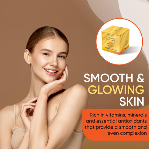 Vitamin C and Turmeric Clay Mask for Face – Deep Cleansing & Brightening Face Mask for Dark Spots, Pores, and Anti-Aging – Non-Greasy, Easy-to-App...