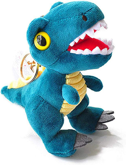 Plush Dinosaur Stuffed Animals Tyrannosaurus Rex Keychains Ornaments Pendant Key Ring Blue...