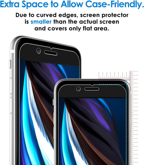 JETech Screen Protector for iPhone SE 2022/2020, iPhone 8 and iPhone 7, PET Film, HD Clear, 3-Pack......