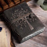 LEATHER VILLAGE Tree of Life Journal - 6 X 4 (A6) inches - Rustic Black - 200 Antique Deckle Edge Handmade Paper – Book of Shadows - Vintage Leath...