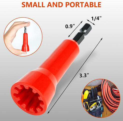 Wire Twisting Tool Wire Twister Wire Connector, Wire Twister Tool for Drill, Wire Stripping and Twisting Tool with 1/4 Chuck, Enhanced Wiring Effi...
