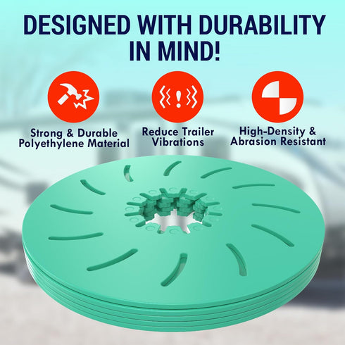 LATCH.IT Towing Lube Plate 12” | High-Density RV Fifth Wheel Friction Plate | Abrasion-Resistant Fifth Wheel Lube Plate | Grease-Free 5th Wheel Lu...