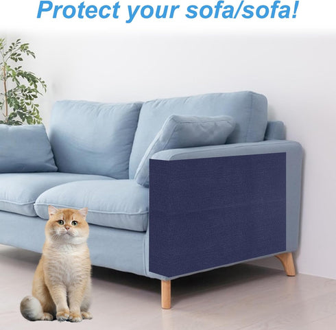 Trimmable Cat Scratching Post Carpet Covered 78.7”x15.8” Self-Adhesive Cat Tree Shelves Replacement Parts Mat Cat Scratcher for Cat Tree Shelves S...