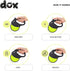 DDOXX Retractable Dog Leash - Strong Reflective Nylon Strips with Break & Lock System - S (Black/Yellow Reflective)...