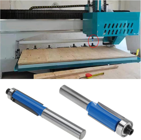 The Lord of the Tools 4PCS Flush Trim Router Bit Set with 8mm Shank 1/4 Inch 5/16 Inch 3/8 Inch 1/2 Inch Milling Cutter Tool for Woodworking Edge ...