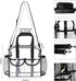 MOFASVIGI Clear Bag Stadium Approved Transparent Waterproof Clear Tote Bags for Work, Sports Games, Concerts,Travel-12 x12 x6...