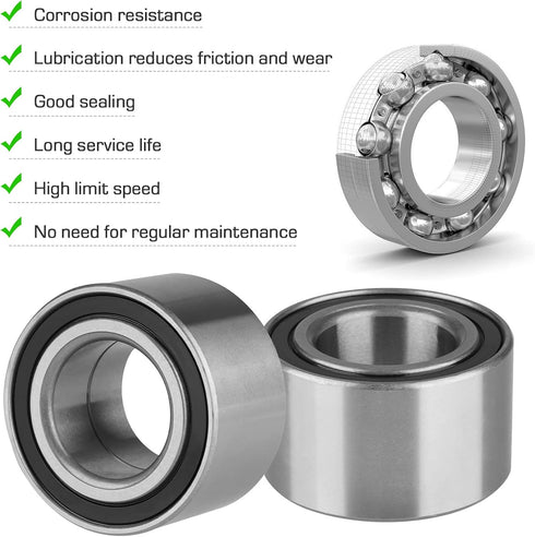 Front Left Right Wheel Bearing for Polaris Ranger 500 570 EV, for Sportsman 300 400 450 500 570 600 700 800 Forest 2014 2015 2016 2017 2018 2019 2...