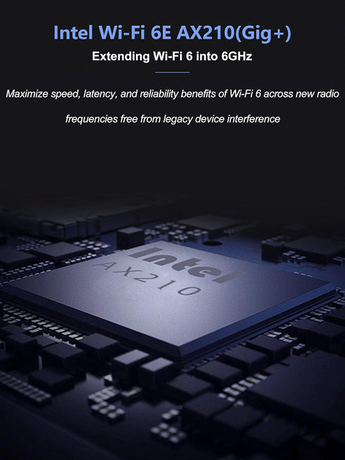 WiFi Card 5400Mbps PCIe WiFi 6E Card, Bluetooth 5.2, Intel WiFi 6E AX210 Chip, Tri-Bands(6GHz/5GHz/2.4GHz) Wireless WiFi 6 Card for PC, Support Wi...