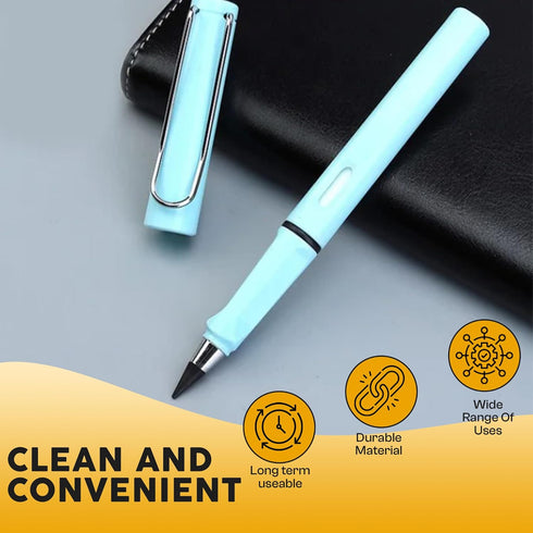 ALLWAYUP 6pcs Inkless Everlasting Magic Pencil with Eraser, Never Sharpen Pencil, Unbreakable Infinity Forever Pencil, Eraseable Writing Pencil, R...