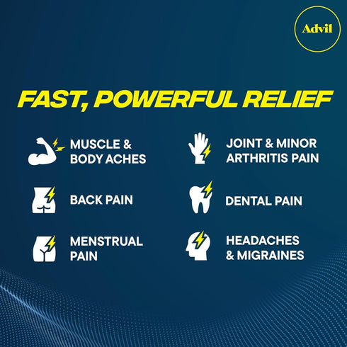 Advil Dual Action Coated Caplets with Acetaminophen, 250 Mg Ibuprofen and 500 Mg Acetaminophen Per Dose (2 Dose Equivalent) for 8 Hour Pain Relief...