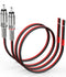 RCA Plug to Speaker Wire Adapter,(14AWG,3Ft) Thicker Pure Copper Speaker Wire to RCA Plug,RCA Male Plug Adapter Converter to Bare Cable,Speaker Ba...
