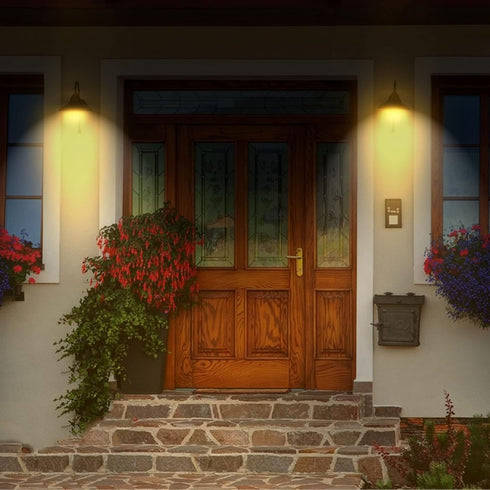 8 Pack Dusk to Dawn Light Bulbs Outdoor, 2700K Warm White, 720LM, 9W(60W Equivalent) A19 E26 Automatic On/Off LED Sensor Light Bulbs, Dusk to Dawn...