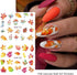 Fall Leaf Nail Art Stickers, Autumn Nail Decals Maple Leaf Nail Supplies Pumpkins Turkeys Squirrels Water Transfer Nail Stickers Fall Nail Accesso...