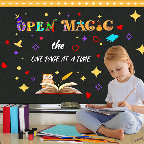 Magic Themed Classroom Bulletin Board Decorations Set Back to School Bulletin Boards decor Cutouts Classroom Wall Door Decorations for Kindergarte...