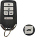 5 Buttons Honda Keyless Entry Remote Car Key Casing Replacement Key Fob Case with Uncut Blade Fit for 2016 2017 2018 Honda Pilot CR-V Civic(KR5V2X...
