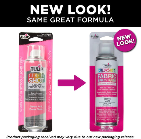Tulip ColorShot Instant Spray Fabric Color 3oz. Neon Pink...