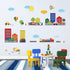 decalmile Construction Cars City Wall Decals Transportation Roads Kids Wall Stickers Baby Nursery Childrens Bedroom Playroom Wall Decor...