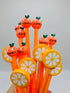 40 Pcs Cute Orange Gel Ink Pens Fun Kawaii Pens Fruit Writing Pens 0.5 mm Black Ink Cool Pens Novelty Fun Pens for Kids School Office Home Supplie...