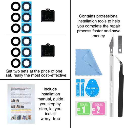 2PCS Galaxy A55 Back Rear Camera Lens Glass Replacement, ASDAWN Back Lens Glass for Samsung Galaxy A55 6.6 inches All Carriers with Free Lens Film...