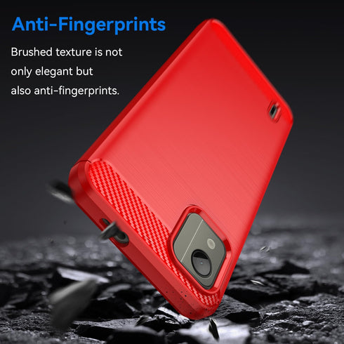 for Nokia C110 Phone case, Shockproof, Scratch Resistant Carbon Fiber Jacket, Soft TPU,for for Nokia C110 case (Red)...