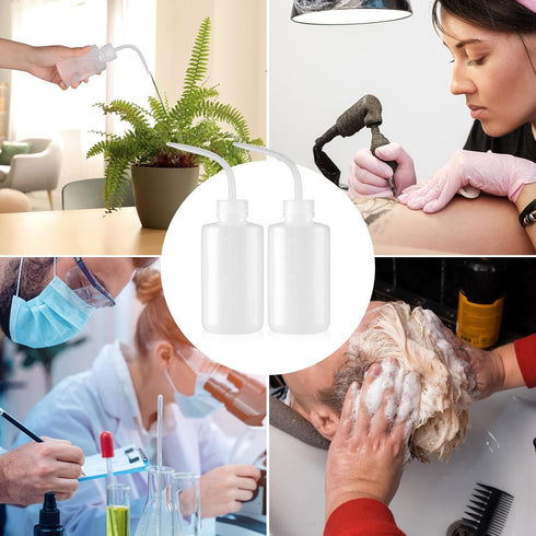 6 pcs 8 oz Tattoo Wash Bottle Squeeze,250ml LDPE Plastic Squeeze Lab Washing Bottle, Lash Water Bottle,Tattoo Supplies...