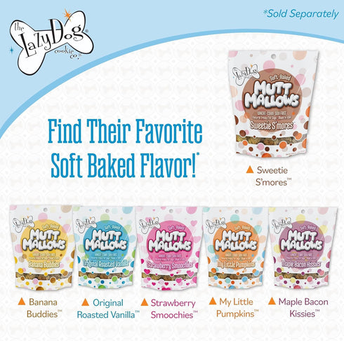 The Lazy Dog Cookie Co. Soft Dog Treats, Mutt Mallows My Little Pumpkin, for Small, Medium and Large Dogs, Wheat-Free, Baked in The USA, 5 oz. (Pa...