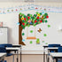 MALLMALL6 198Pcs Classroom Tree Bulletin Board Decor Seasonal Tree Summer Autumn Winter Spring Cutouts Border Set Four Seasons Chalkboard Wall Dec...