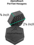 Extra Heavy Duty Pot Feet Risers 12 pack Hexagons & Adhesive Pads - Protect Healthy Plants - Strong Invisible Supports Small Large Flower Planters...