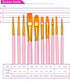 BOSOBO Paint Brushes Set, 2 Pack 20 Pcs Round Pointed Tip Nylon Hair Artist Acrylic Paint Brushes for Acrylic Oil Watercolor, Face Nail Art, Minia...