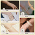 1200 Pcs Pearl Beads and Gold Spacer Beads Set for Jewelry Bracelet Making Kit with String and Charms for Adults DIY Art and Craft for Girls Frien...