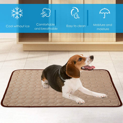 Dog Cooling Mat, Pet Cooling Mat for Dogs Cooling Blanket for Dogs Dog Cooling Pad for Kennels, Crates, Cars, Indoor & Outdoor Ice Silk Cooling Ma...